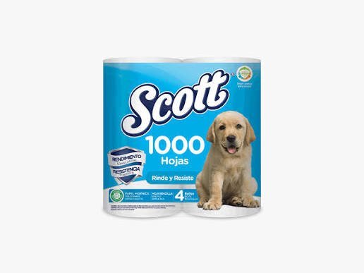 SCOTT PAPEL HIGIENICO MIL HOJAS X 4 - 4 UNID.