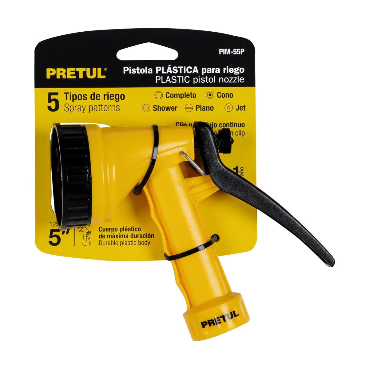 PISTOLA PLASTICA RIEGO 5F