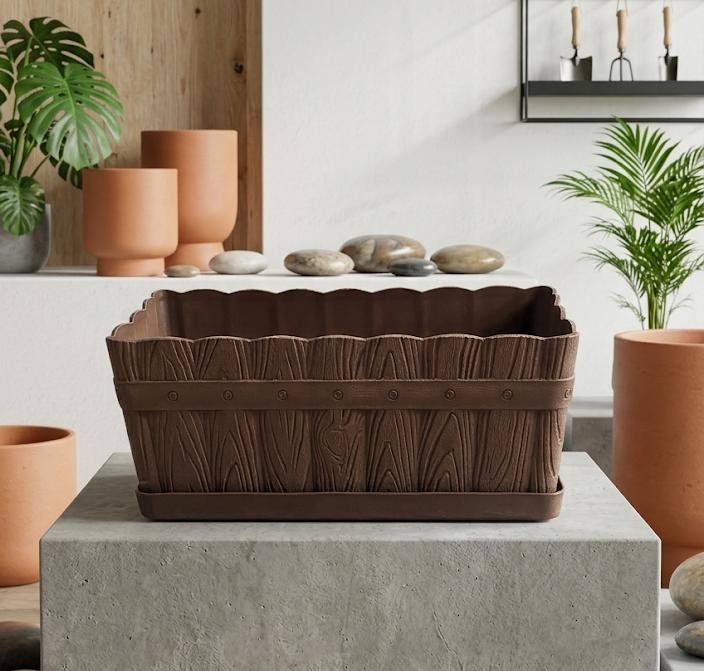 MACETA VENTANA CHOCOLATE 34X17X14H
