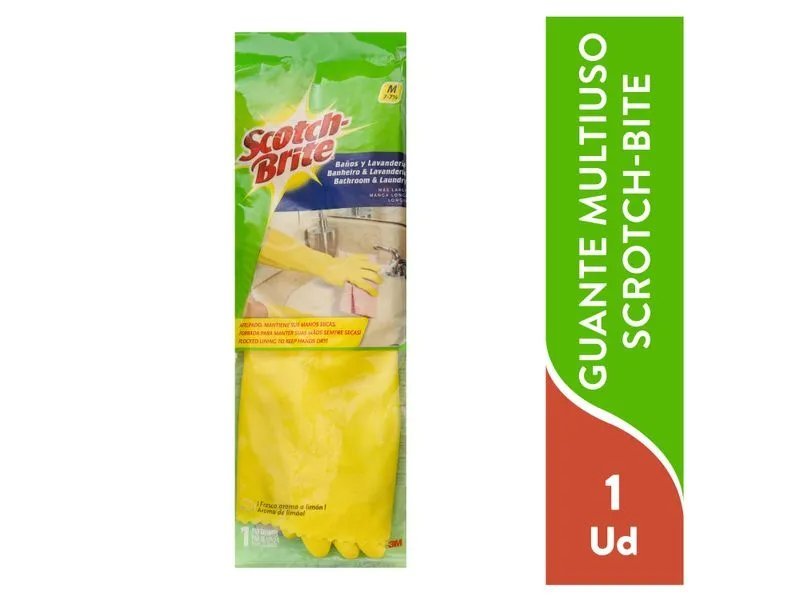 SCOTCH BRITE 495-M GUANTES LAVA BAÑOS