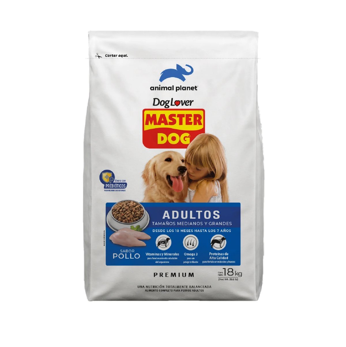 MASTER DOG ADULTO SABOR A POLLO 460GR