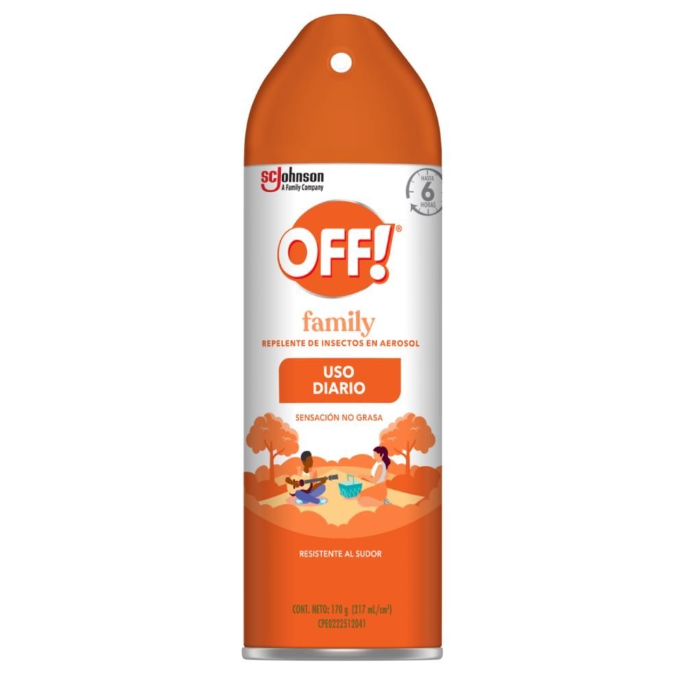 REPELENTE OFF FAMILY AEROSOL NARANJA 170GR