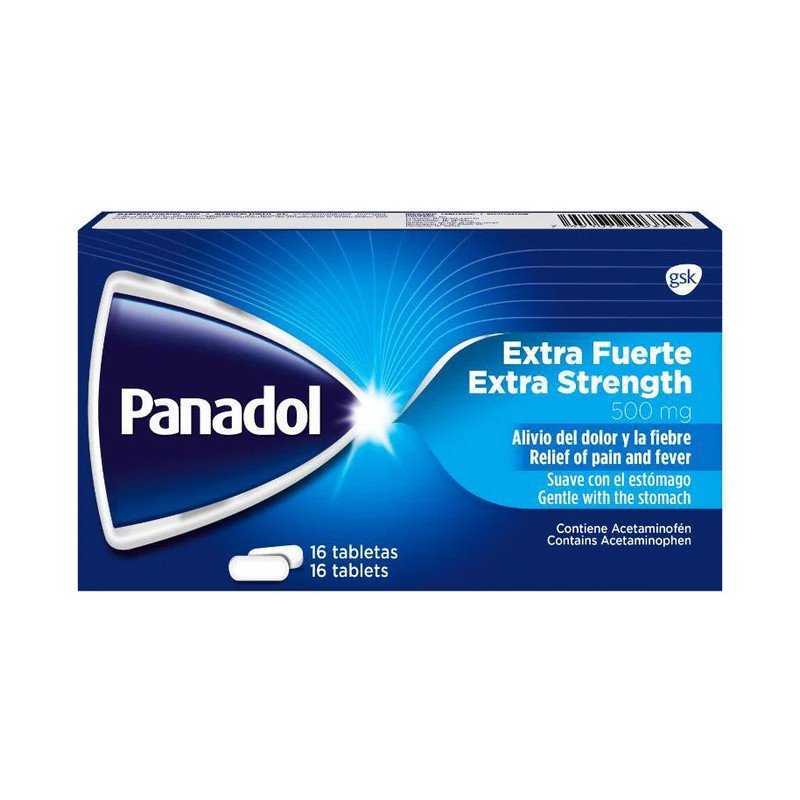 PANADOL EXTRA FUERTE DE 16 UNIDADES
