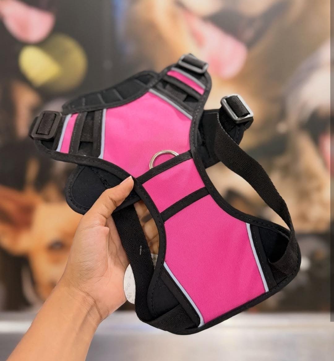 PECHERA - CUELLO: 2.0X32-51CM PECHO: 2.0X52-60CM COLOR: FUCSIA. NARANJA. NEGRO MATERIAL: POLIESTER