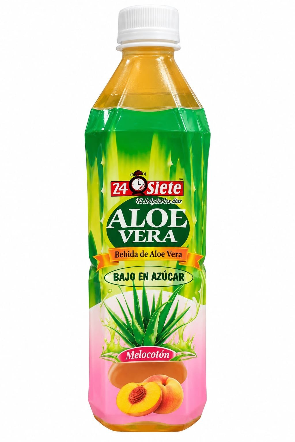 24 SIETE ALOE VERA SABOR MELOCOTON PET 500 ML