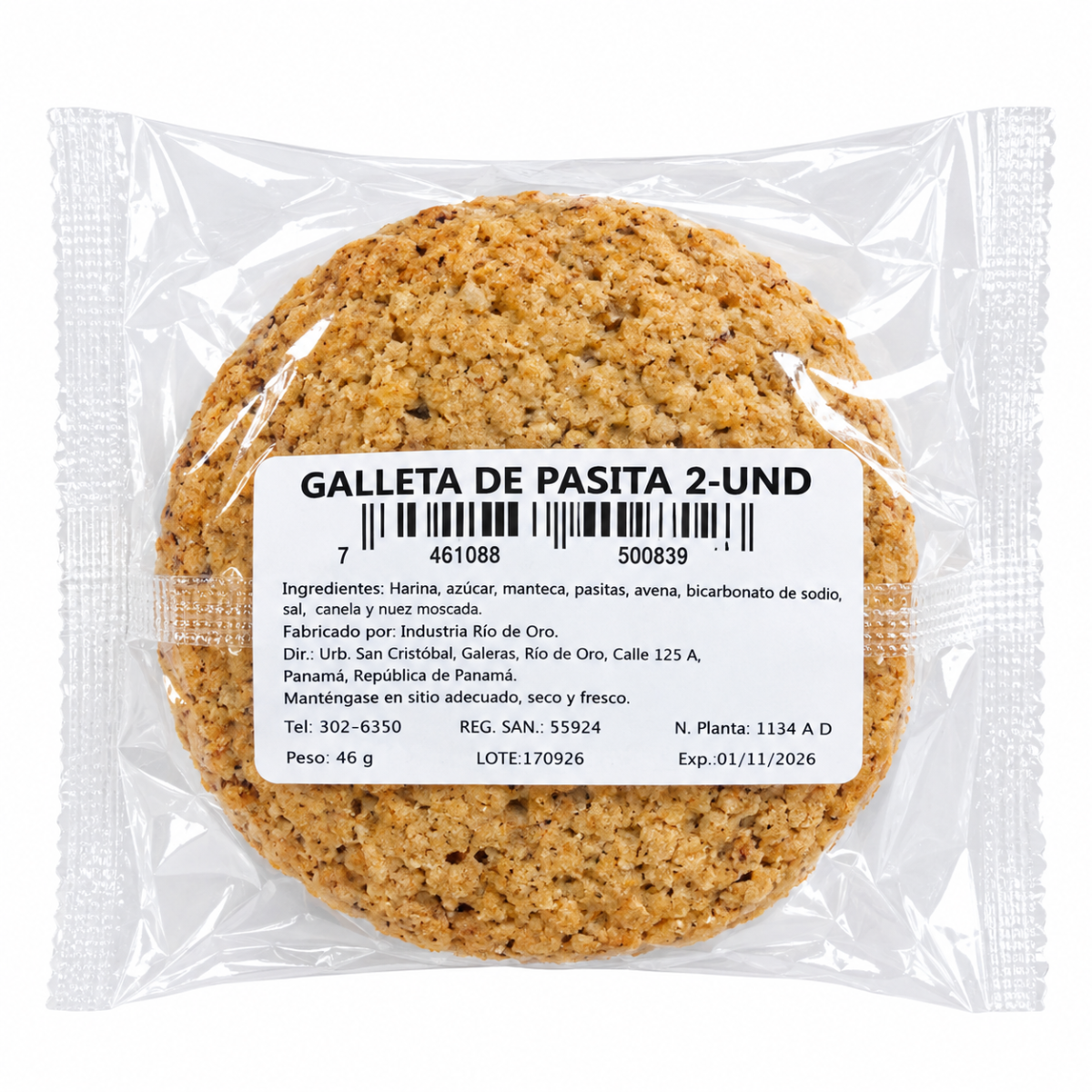 GALLETA DE PASITAS 2 UND