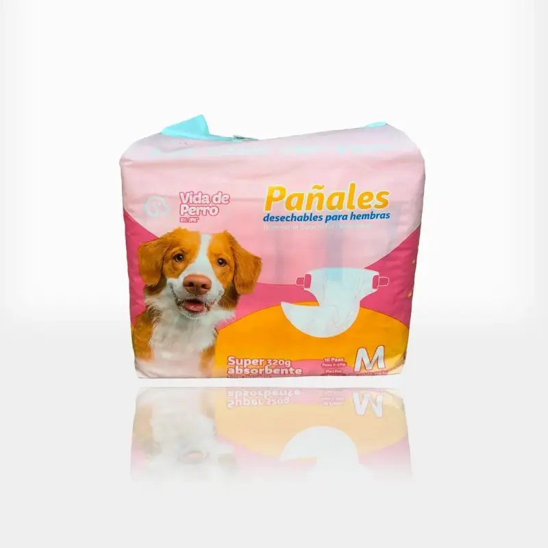 PAÑALES DESECHABLES PEQUEÑOS PARA HEMBRA ( M) 320g10 PZAS PESO 2-5 KG