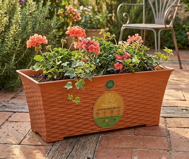 MACETA JARDINERIA NARANJA L17.7