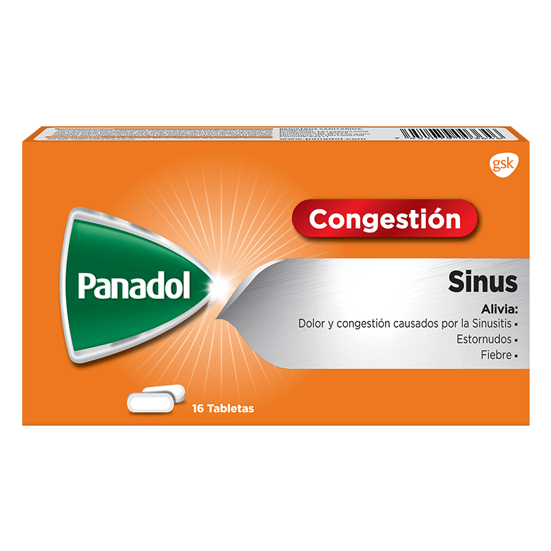 PANADOL CONGESTION SINUS 16 UNIDADES