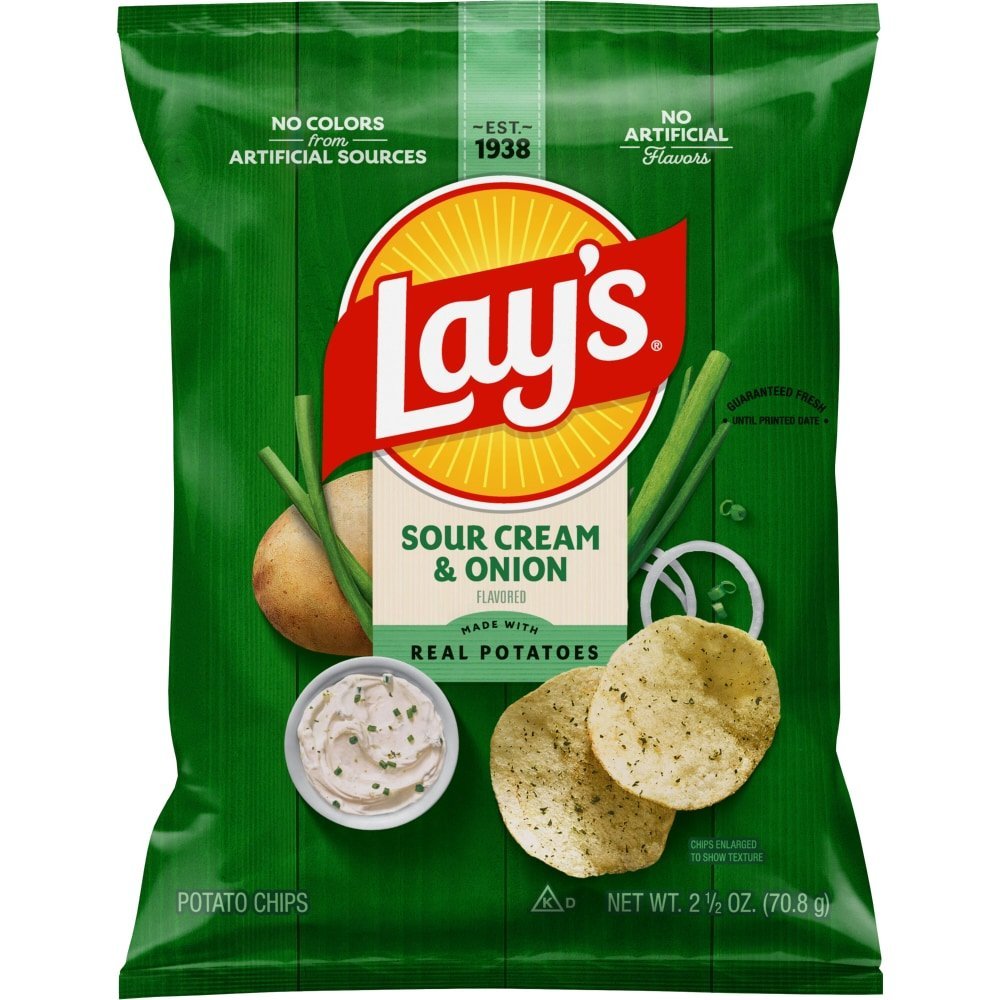 LAY´S REAL POTATOES SOUR CREAM & ONION 6 1/2 OZ.