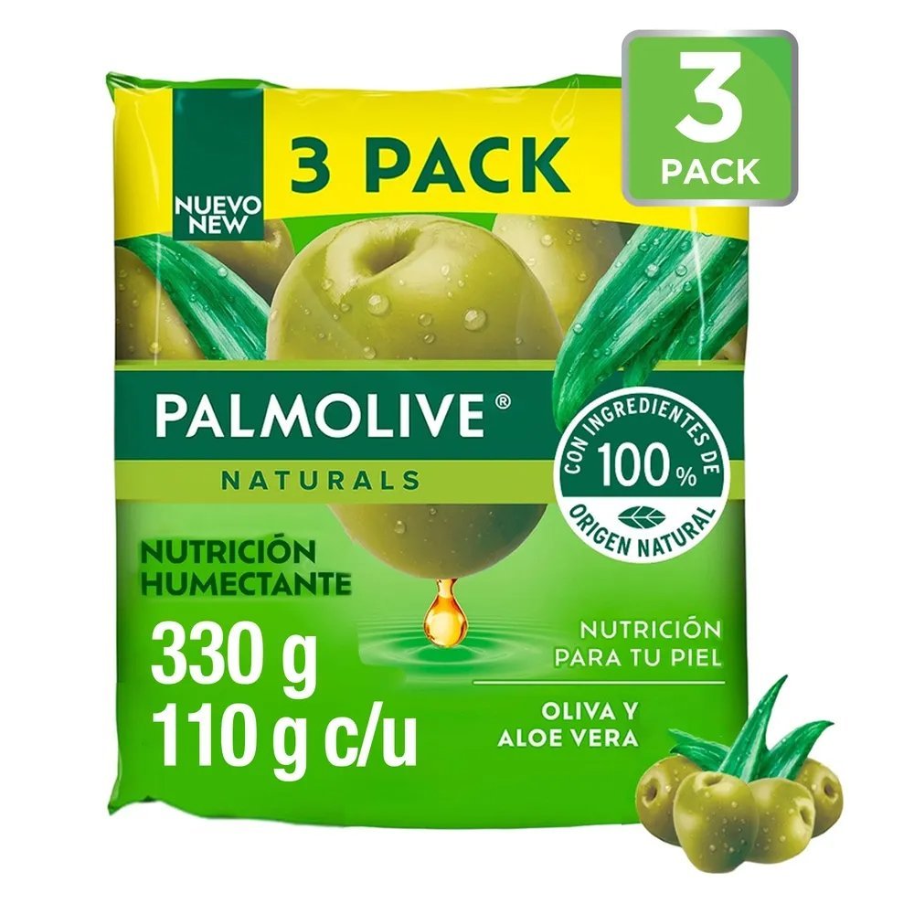 PALMOLIVE NATURALS JABON ALOE Y OLIVO 3-PACK 300 GR