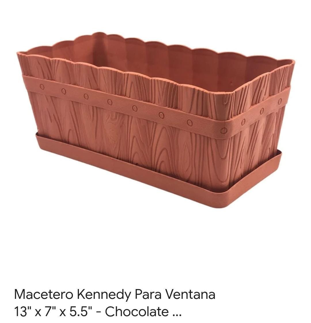 MACETA VENTANA C/B L17X7 H5.5