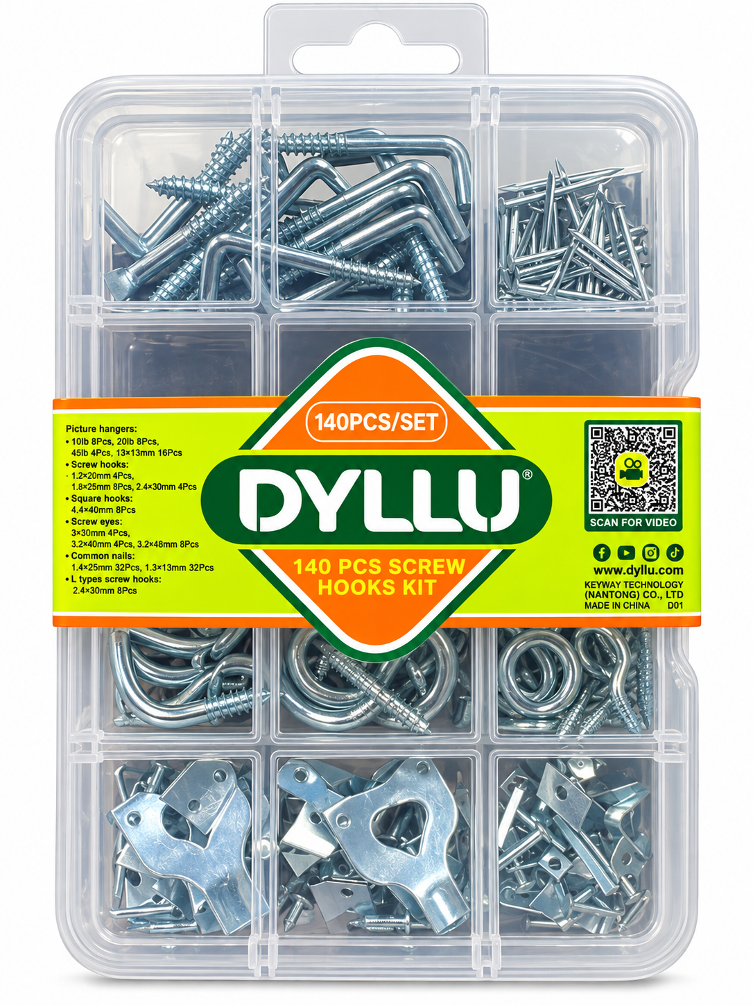 JUEGO DE GANCHO PARA COLGAR 140 PCS
