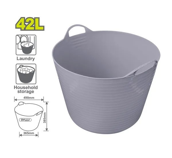 BALDE PLASTICO FLEXIBLE DE 42L